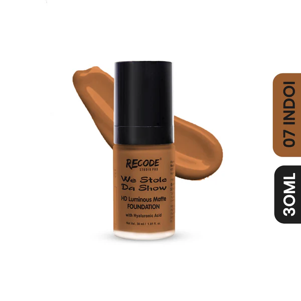 RECODE 07 HD Luminous Matte Foundation 30 ML 07 Indoi