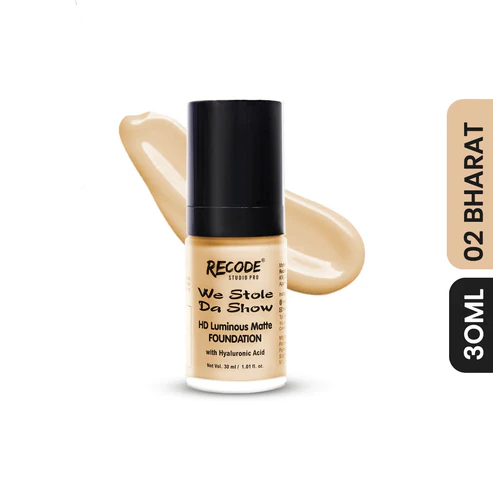 RECODE 02 HD Luminous Matte Foundation 30 ML 02 Bharat