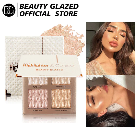 BEAUTY GLAZED 4-Color Highlighter Palette