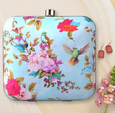 Floral Printed Bag Clutch