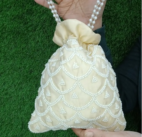 Embellished Silk Potli Bag