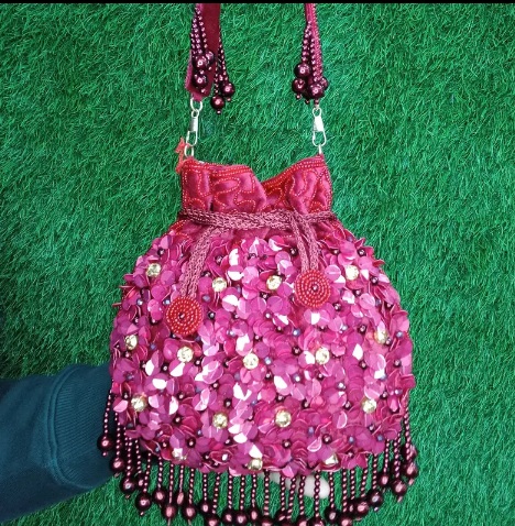Potli Purses for Women Handmade Evening Handbag Stylish Bridal Fashion Wristlet