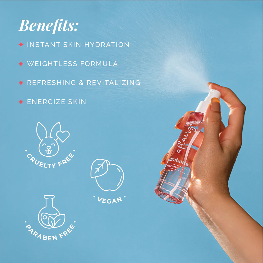 AFLAIRZA Hydratante Hydrating Mist Spray | Instant Skin Hydration & Refreshment | Lightweight, Non-Greasy Formula with Coconut Extract | Soothes & Protects | For All Skin Types - Image 4
