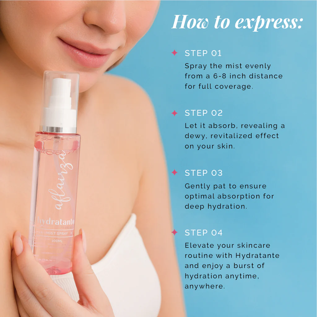 AFLAIRZA Hydratante Hydrating Mist Spray | Instant Skin Hydration & Refreshment | Lightweight, Non-Greasy Formula with Coconut Extract | Soothes & Protects | For All Skin Types - Image 3