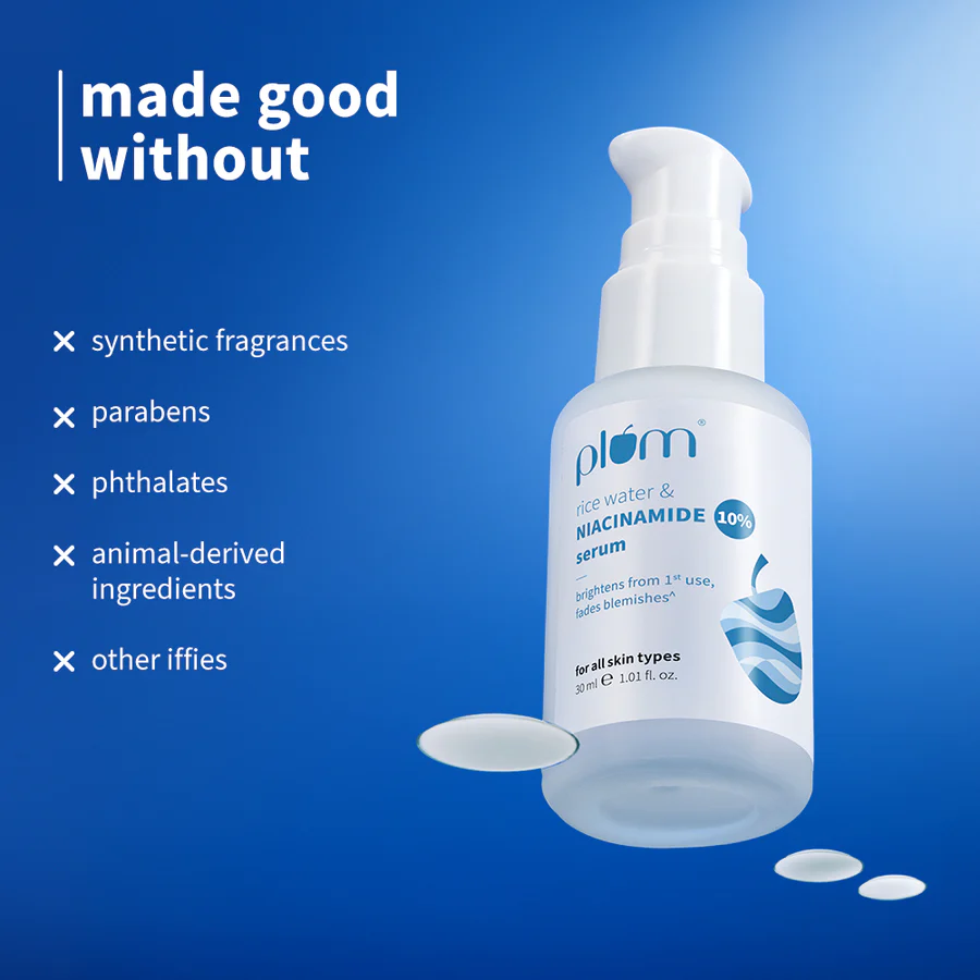 PLUM 10% Niacinamide & Rice Water Brightening Face Serum - Image 2