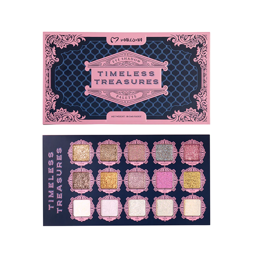 MAKEZMIA 10-Color Shimmer & Glitter Eyeshadow | Includes 5 Holographic Shades - Image 2