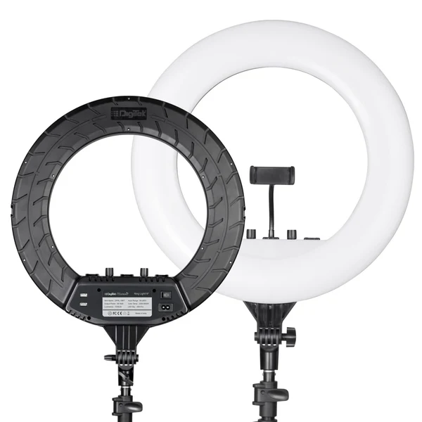 DIGITEK Platinum DPRL-19RT Professional LED Ring Light Runs on AC Power with No Shadow apertures, Ideal use for Makeup, Video Shoot, Fashion Photography & Many More with Tripod Stand. - Image 2