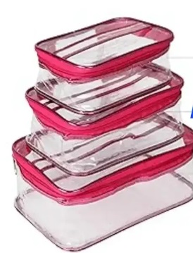 D&G Multipurpose Transparent Plastic Pouch set of 3,