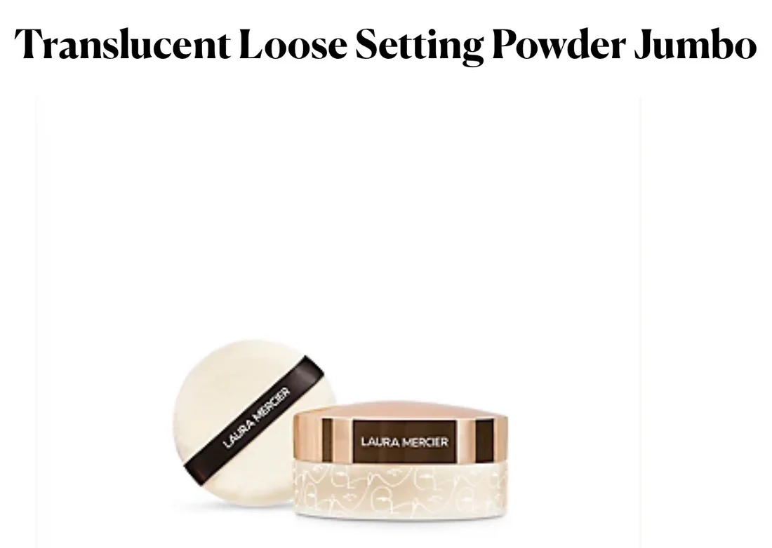 LAURA MERCIER 49 GMS Translucent LOOSE POWDER JUMBO SIZE WITH PUFF