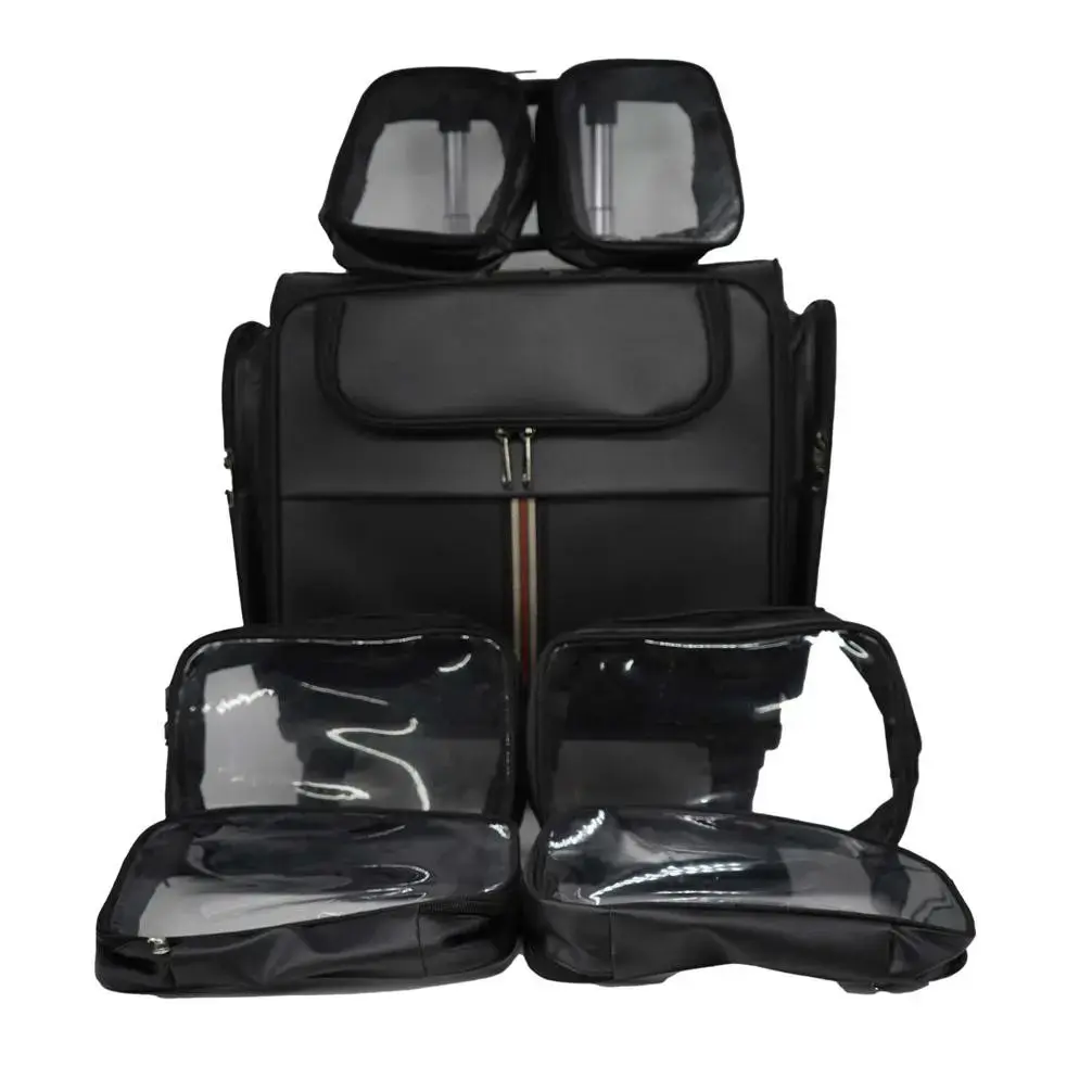 Premium Leather Makeup Trolly bag With Pouch - Image 2