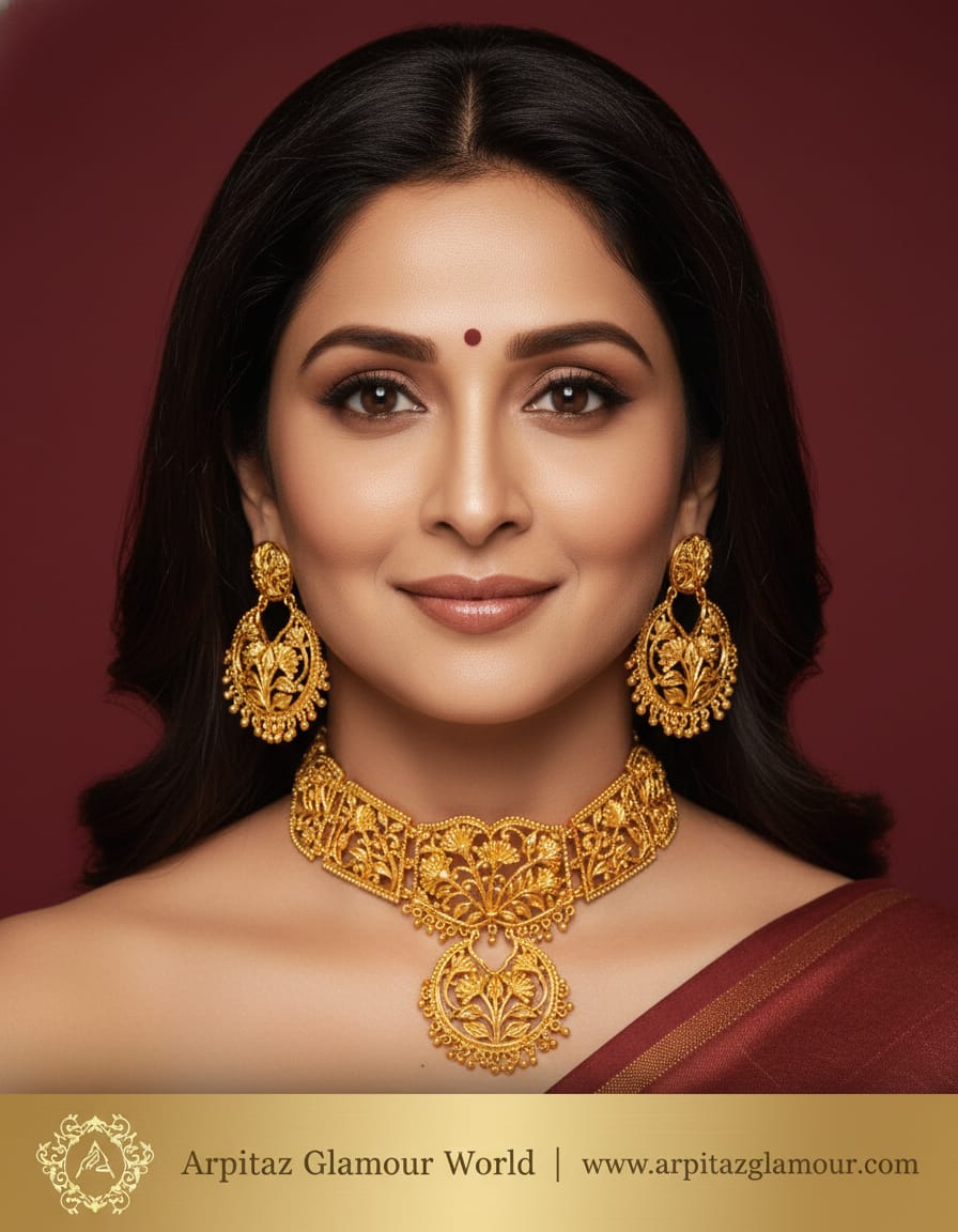 Gold plated (Necklace with kaan bala) jewellery set