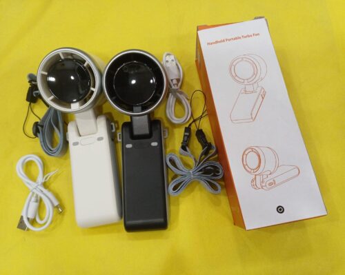 Portable Handheld Turbo Cooling Fan (White or black).