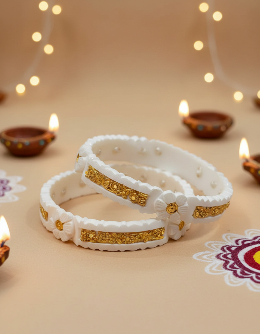 Pat Phul Shakha 24k Gold Plated 2.8 size