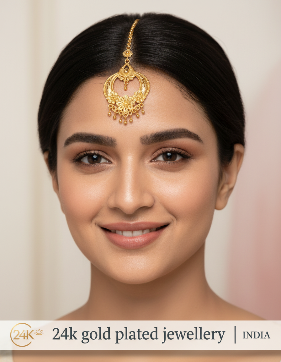 24K Gold plated Pan Tikli – 6 months colour warranty