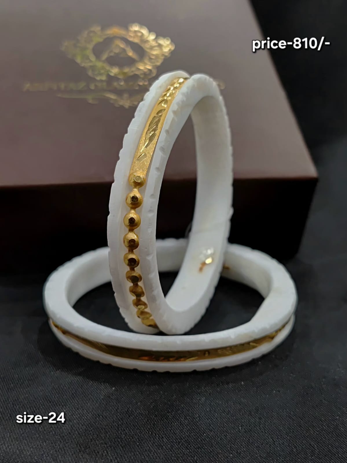 Shakha with half n half pat design 24k Gold plated - Image 2