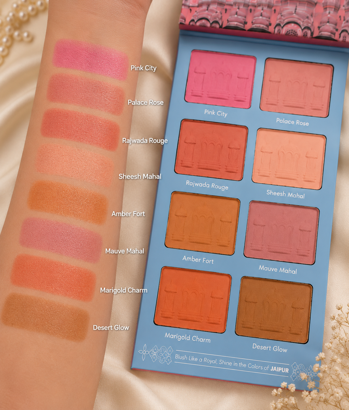 Makezmia When in Jaipur Blush Palette – 8 Shades