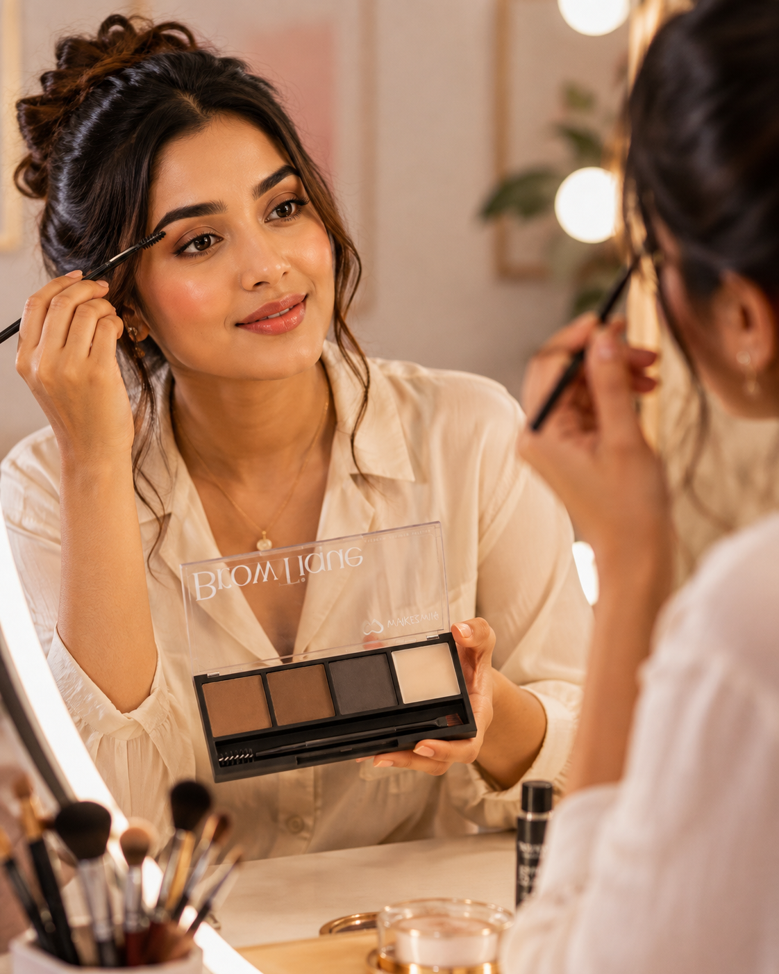 Makezmia BrowTone Eyebrow Definer Palette – Eyebrow Powder & Gel - Image 3